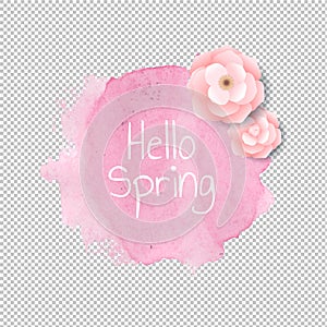 Banner Blob With Flowers Transparent Background