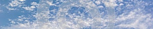 banner of Blue Sky with Clouds in a sunny day