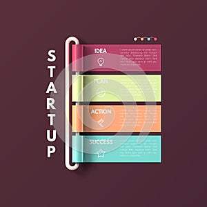 Banner business infographic template. Startup