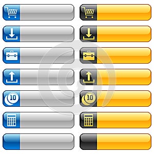 Banner buttons with web icons 2