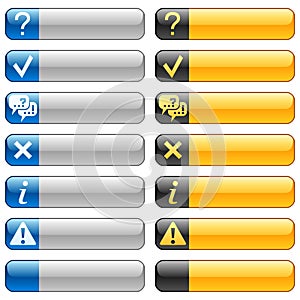 Banner buttons with web icons 3