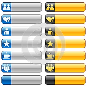 Banner buttons with web icons 4