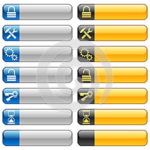 Banner buttons with web icons 7