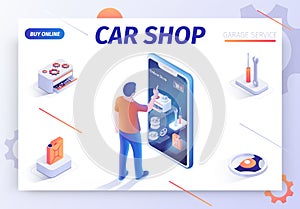 Banner for Car Shop Offering Buy Goods Online