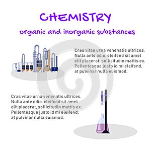 Banner Chemistry Organic and Inorganic Substances. photo