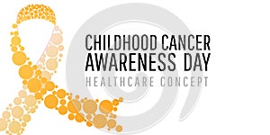 Banner for childhood cancer awareness day