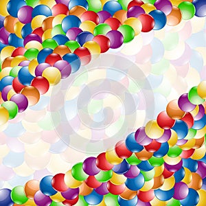 Banner color ball rainbow background