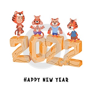 Banner concept Tiger for New Year 2022.