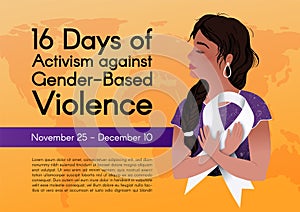 Banner for 16 Days of Activism against Gender-Based Violence. photo