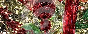 Decorations, Christmas Holiday, Red and White Ornaments