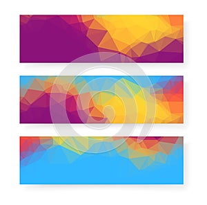 Vector design Banner polygonal background