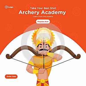 Banner design of archery academy