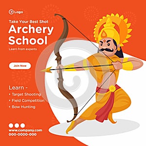 Banner design of archery school