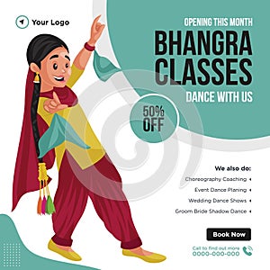 Banner design of bhangra classes