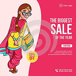 Banner design of biggest sale of the year