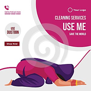 Banner design of cleaning services