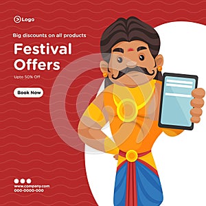 Banner design of festival offer