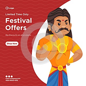 Banner design of festival offers