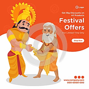 Banner design of festival offers