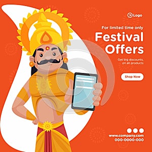 Banner design of festival offers