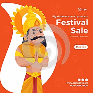 Banner design of festival sale