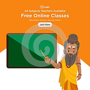 Banner design of free online classes