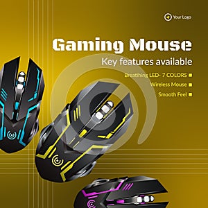 Banner design of gaming mouse