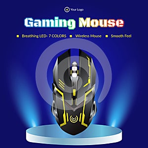 Banner design of gaming mouse