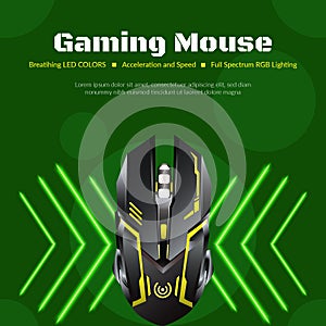 Banner design of gaming mouse