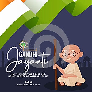 Banner design of Gandhi Jayanti