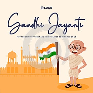 Banner design of Gandhi Jayanti