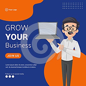 Banner design of grow your business