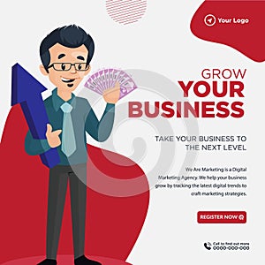 Banner design of grow your business