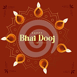 Banner design of happy bhai dooj