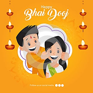 Banner design of happy bhai dooj