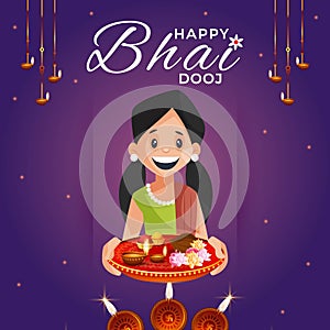 Banner design of happy bhai dooj