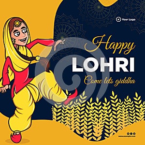 Banner design of happy lohri festival
