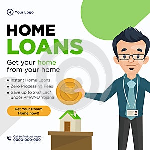 Banner design of home loans