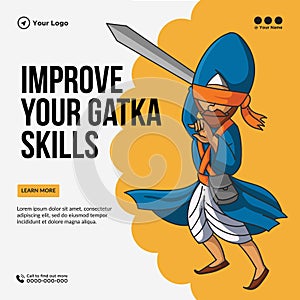 Banner design of improve your gatka skill