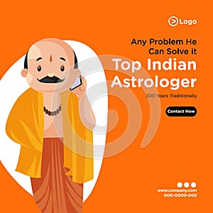 Banner design of indian astrologer
