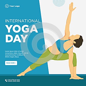 Banner design of international yoga day