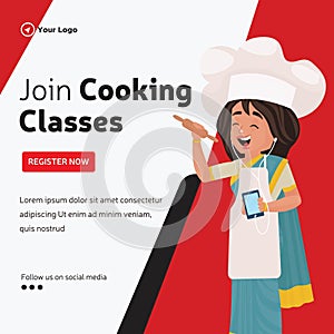 Banner design of join cooking classes