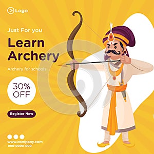 Banner design of learn archery