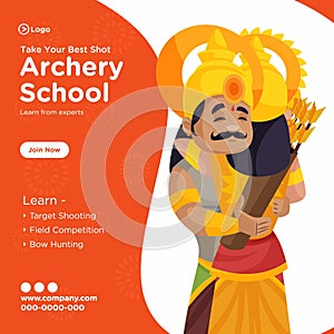 Banner design of learn archery school