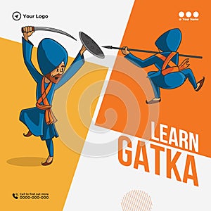 Banner design of learn gatka