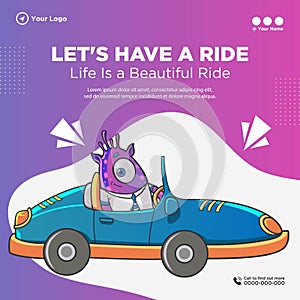 Banner design of let`s have a ride