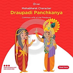 Banner design of Mahabharat character draupadi panchkanya