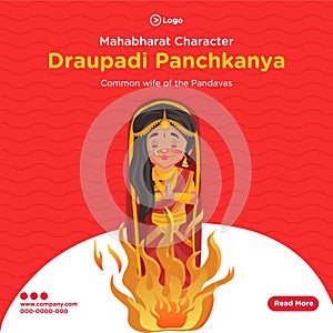 Banner design of Mahabharat character draupadi panchkanya