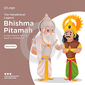 Banner design of Mahabharat legend Bhishma pitamah