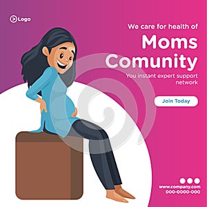 Banner design of moms comunity